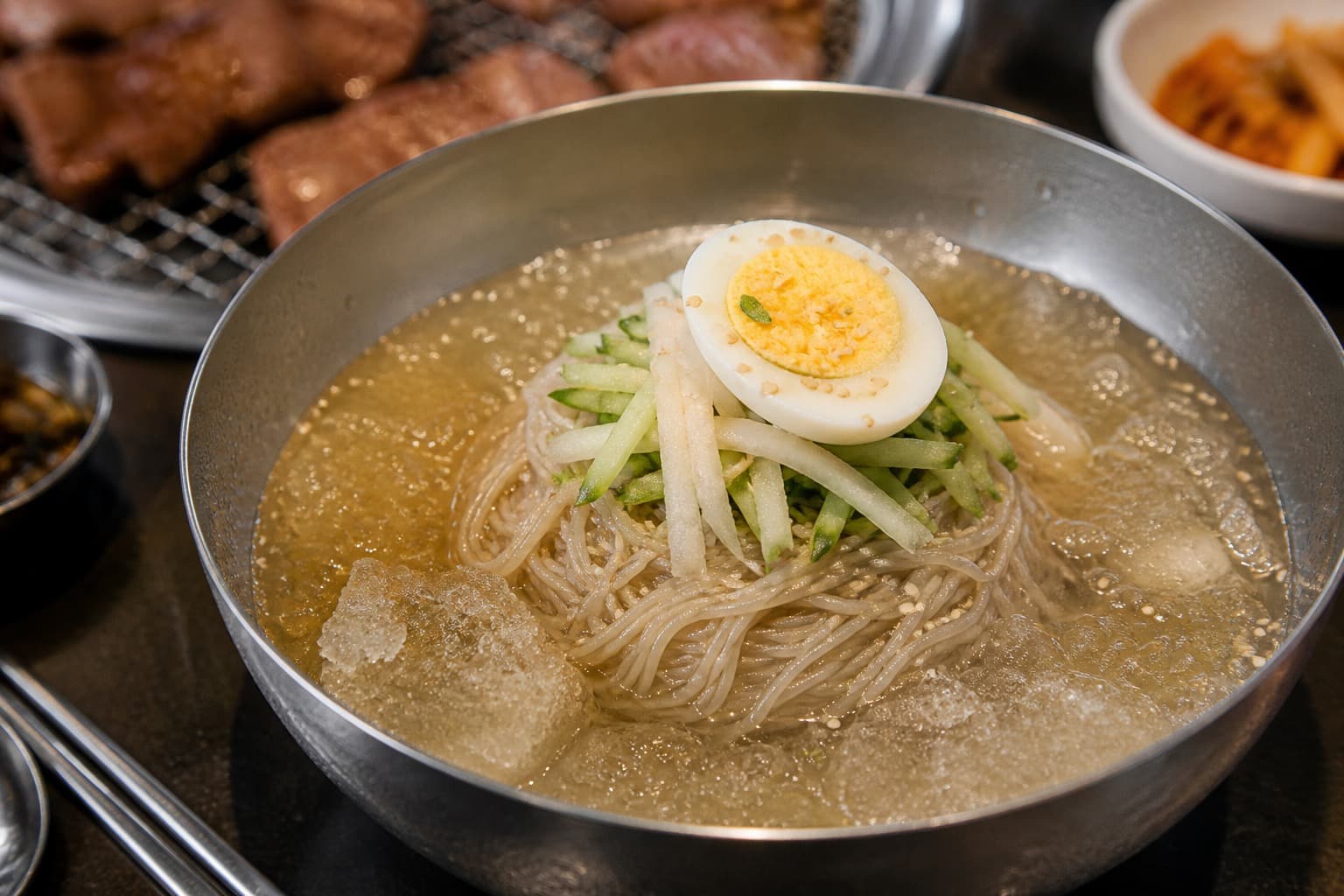 A naengmyeon finish