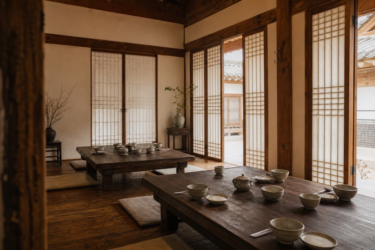 Set in a hanok room