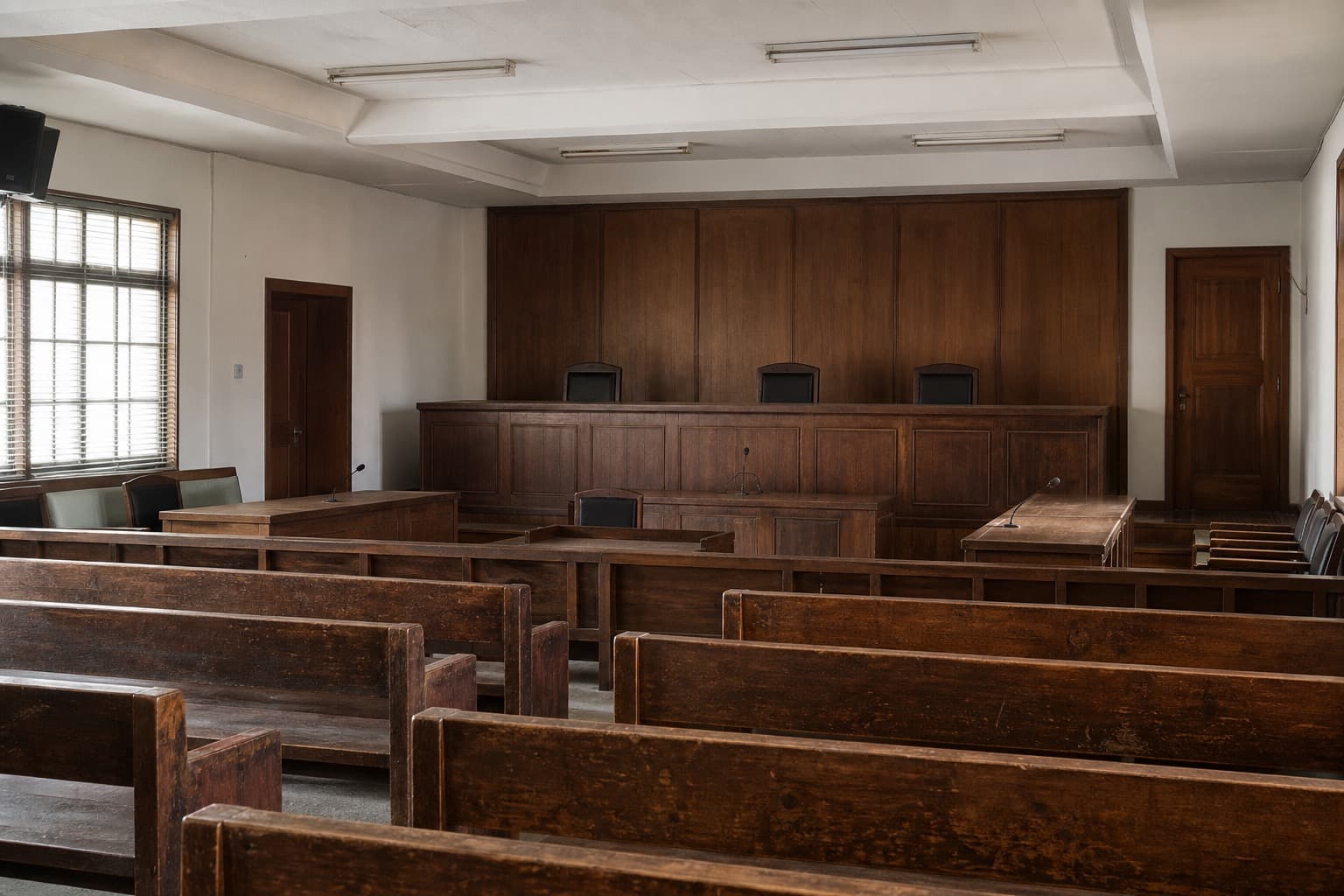 The restored courtroom