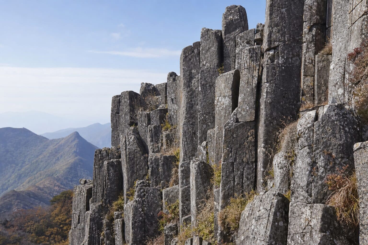 Mudeungsan's columnar joints