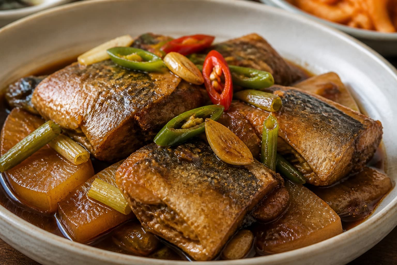 The morning braised fish