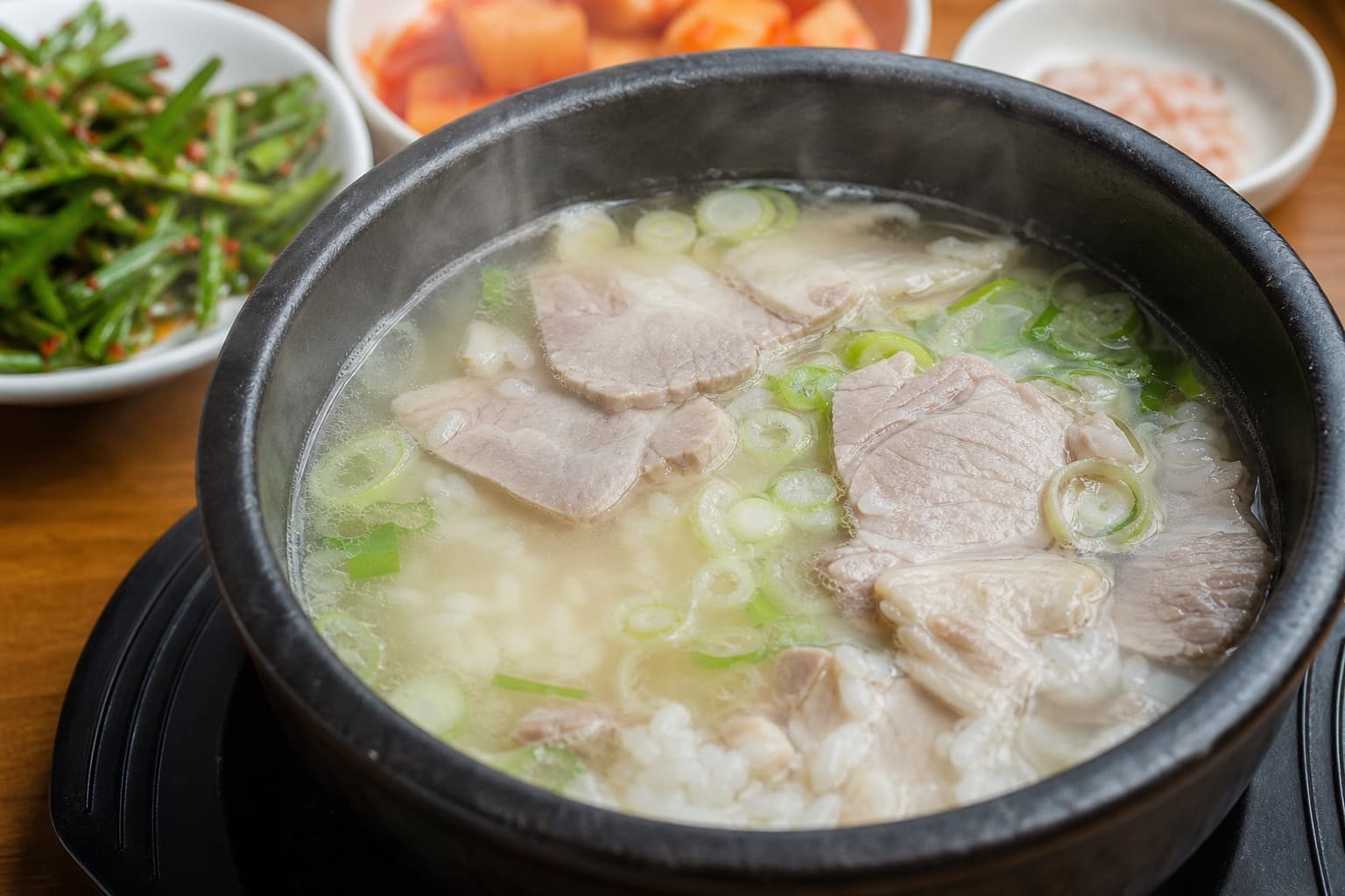 A clear pork gukbap