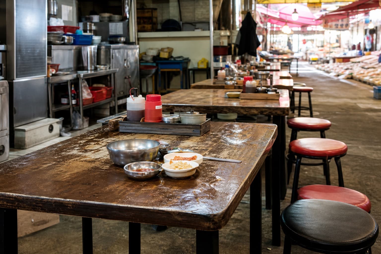 An old-timer among the stalls