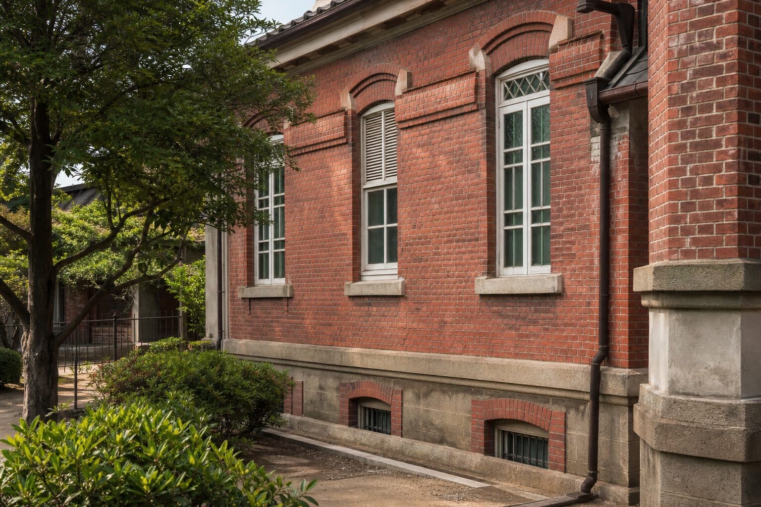 Red brick of a missionary house