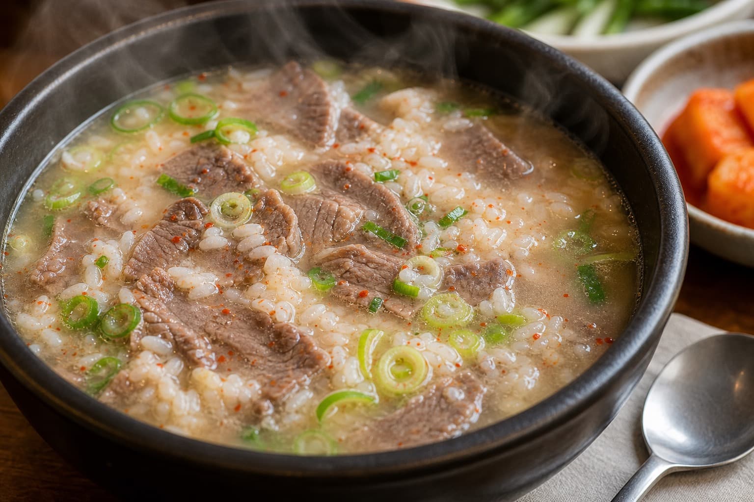 Gukbap in the stone bowl