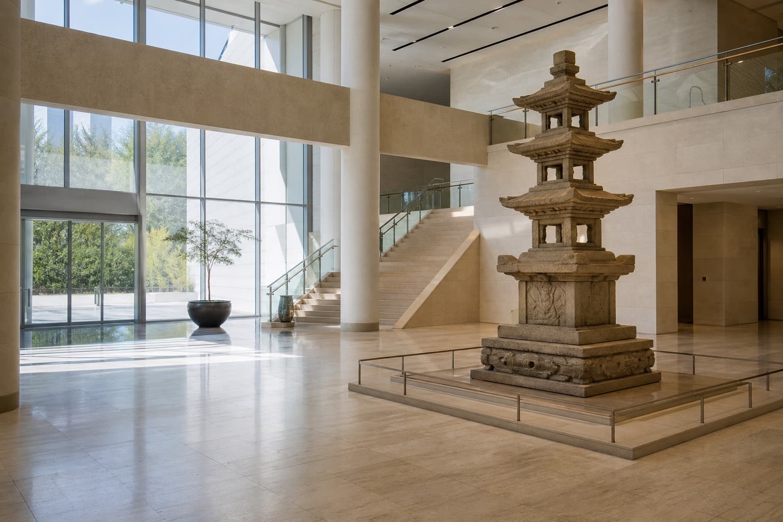 The daylit lobby